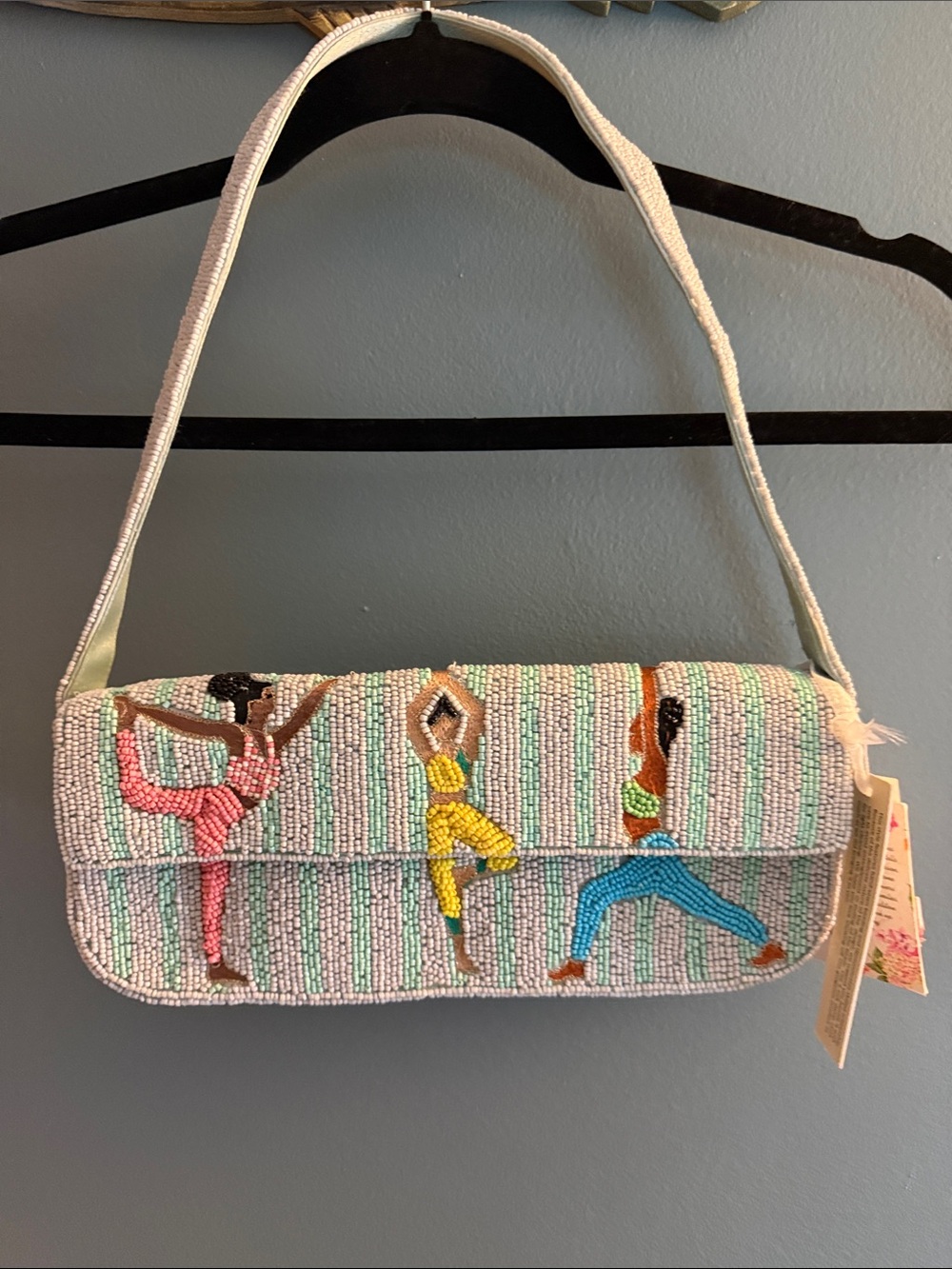 Beaded namaste yoga flap closure viral purse TJ Maxx Marshall’s
New